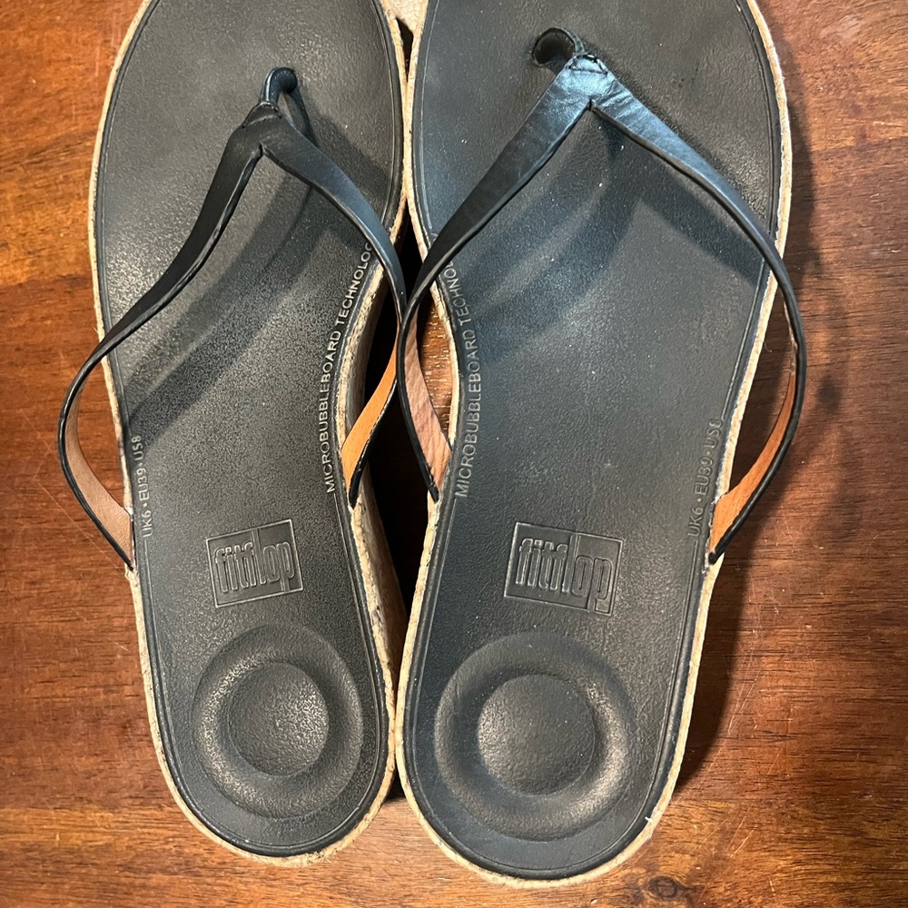 Black Fitflop Wedge Women's Sandals
